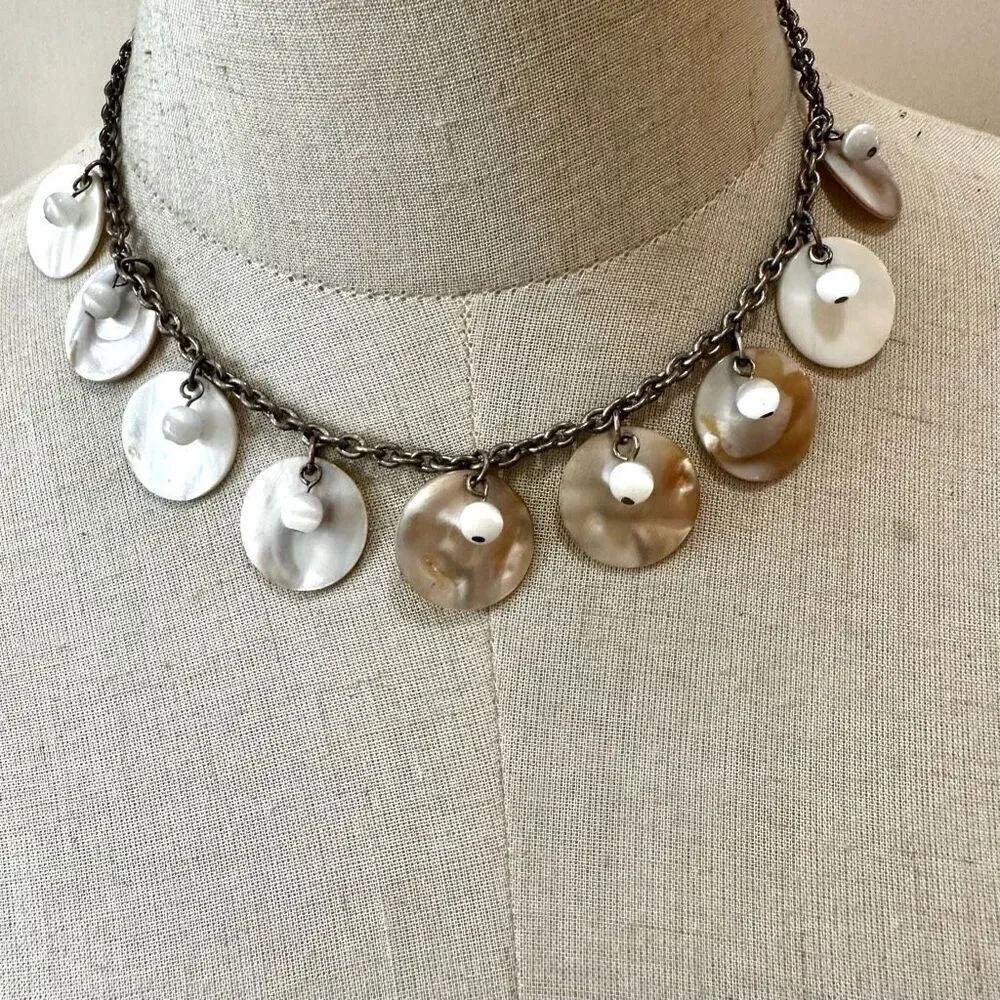 Abalone disc necklace